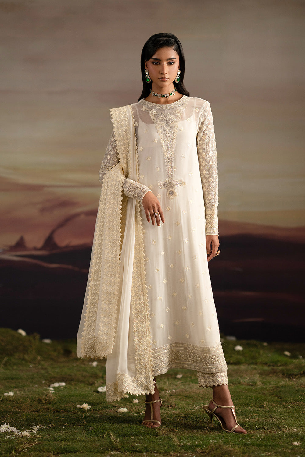 Maryum N Maria - 3-Piece-Embroiderd-Chiffon Inrani - Fwu5700