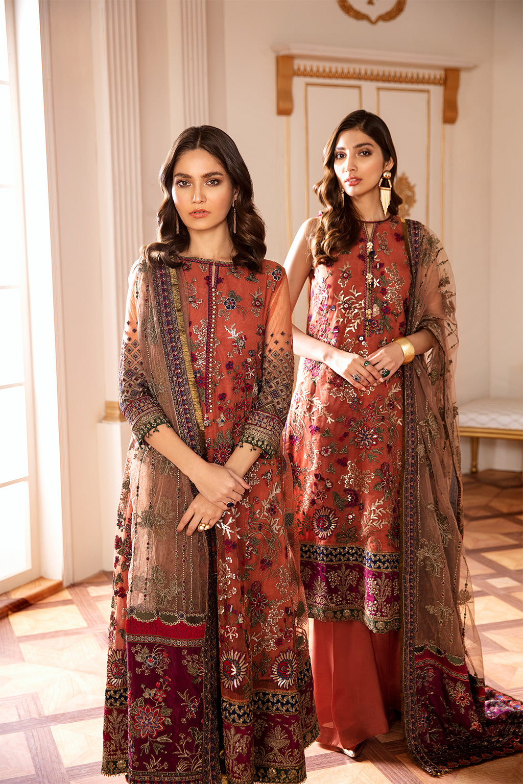 Baroque - Embroidered Net Ch07-03 Stitched