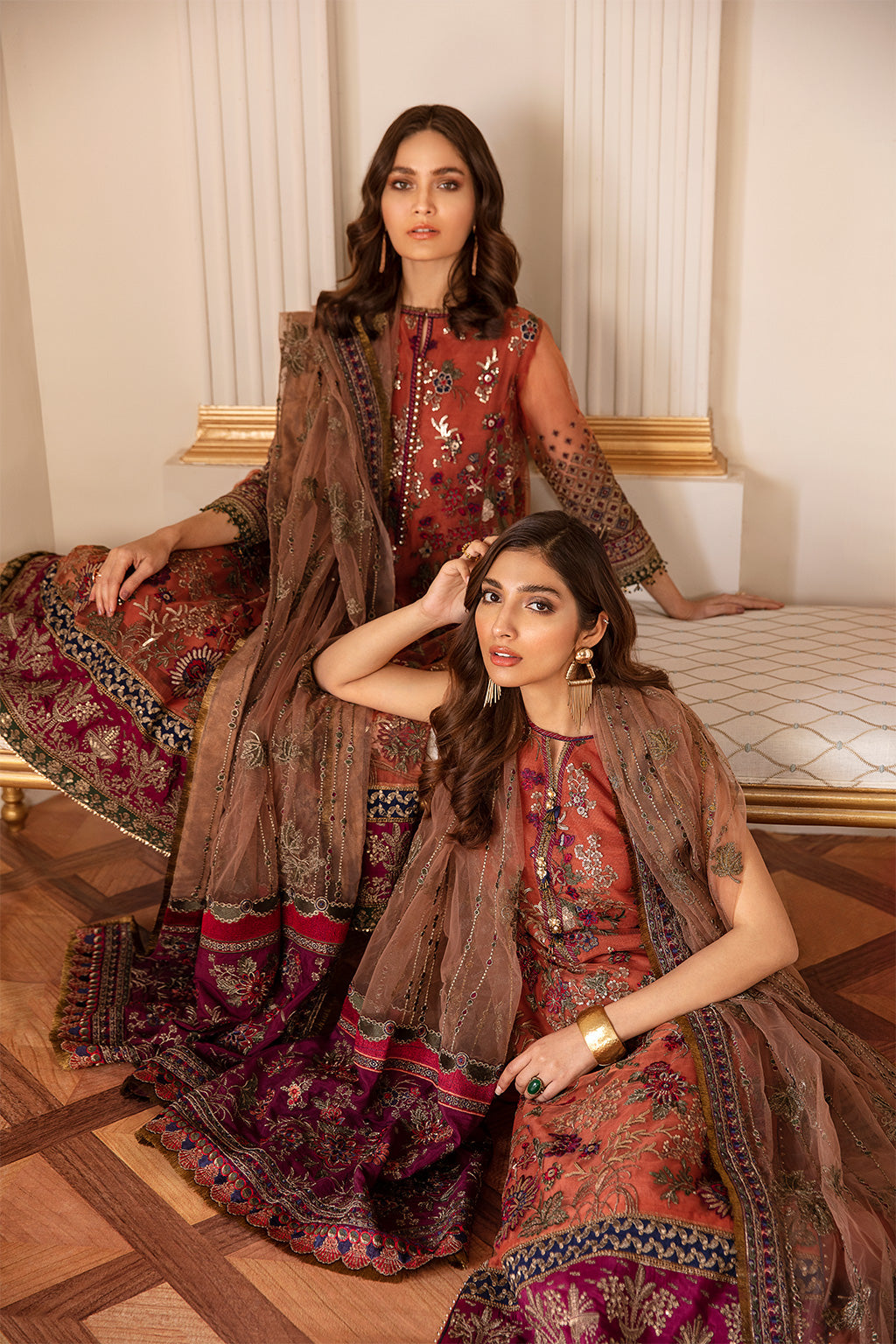Baroque - Embroidered Net Ch07-03 Stitched