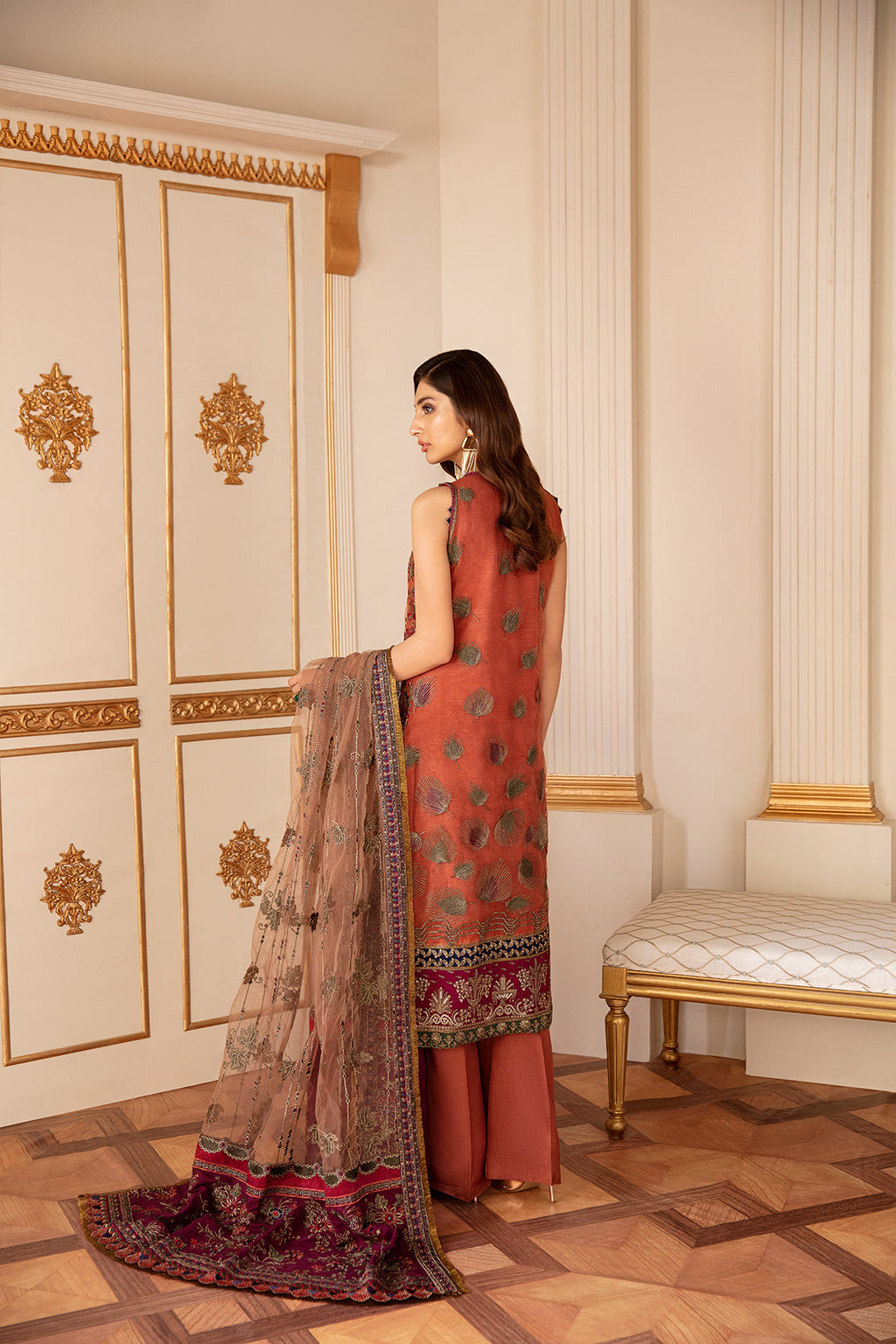 Baroque - Embroidered Net Ch07-03 Unstitched