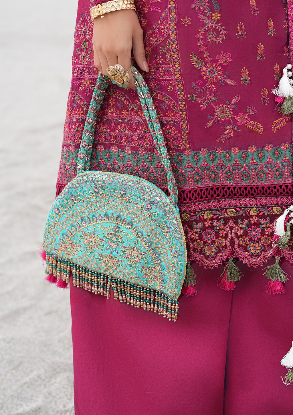 Aik Atelier - Bag - Aqua Silk Lwa25