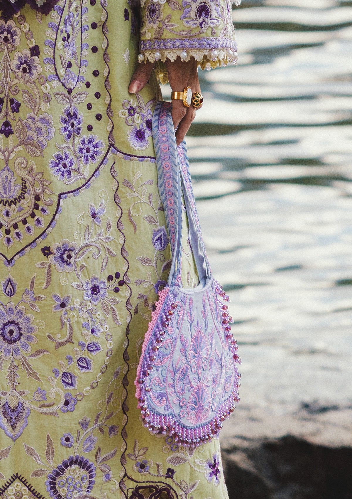 Aik Atelier - Bag - Light Blue Silk Lwa26