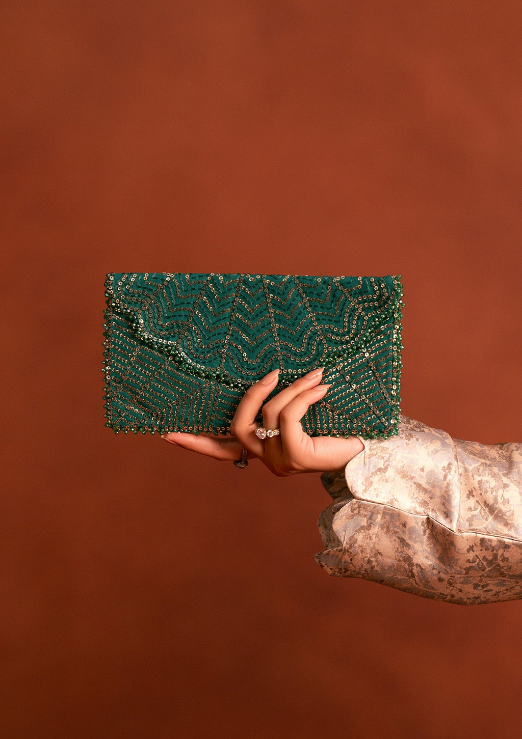 Aik Atelier - Bag - Green Sequin Mab25