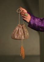 Aik Atelier - Potli - Gold Sequin Maa25