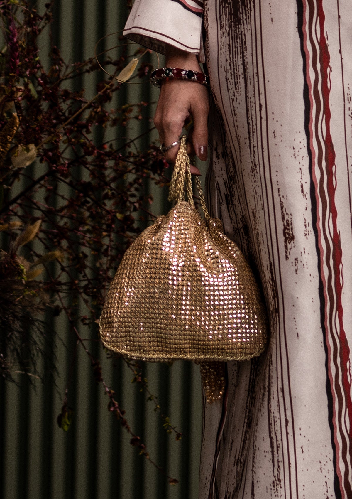 Aik Atelier - Potli - Gold Sequin Maa25