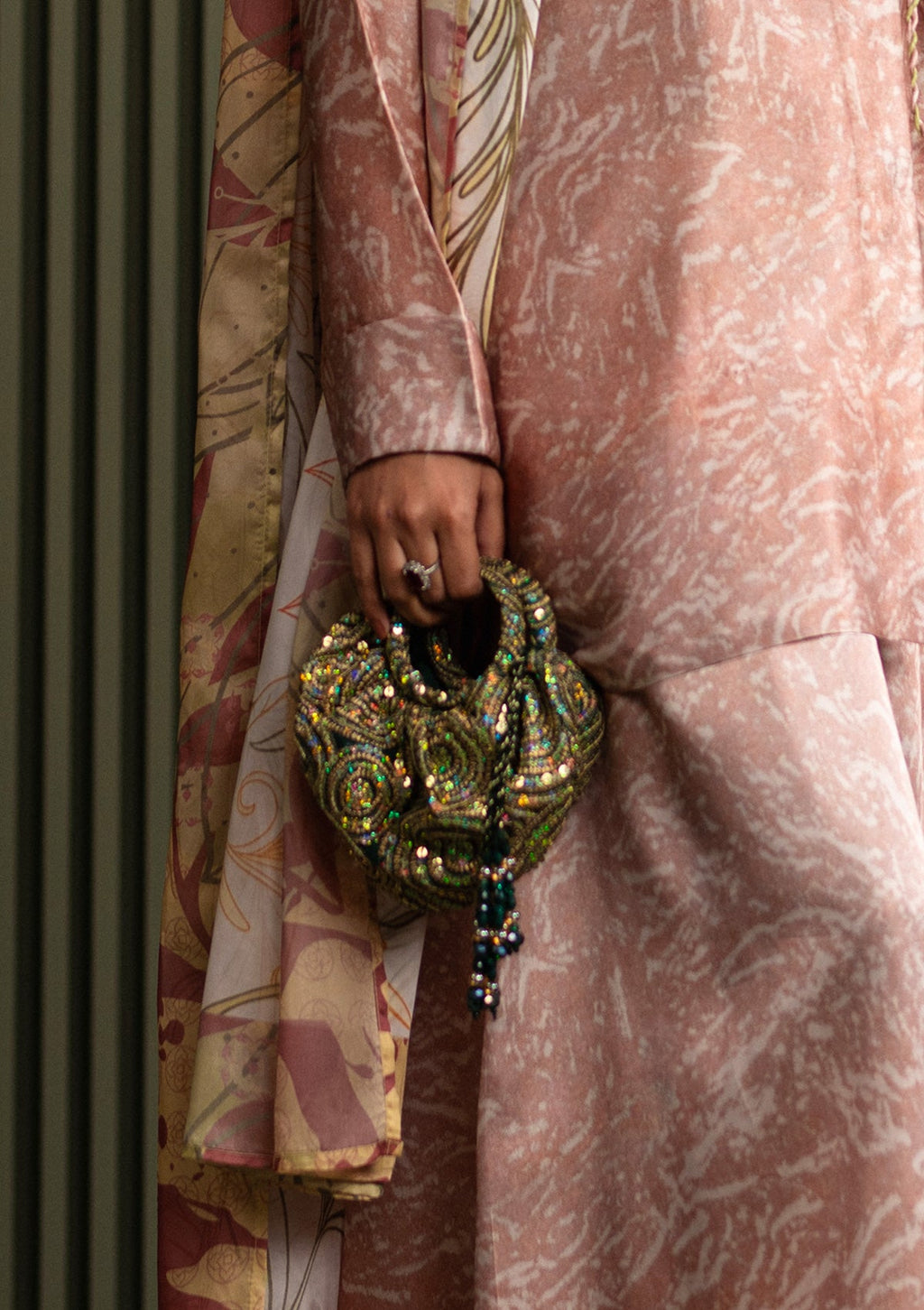 Aik Atelier - Bag - Green Sequin Maa25