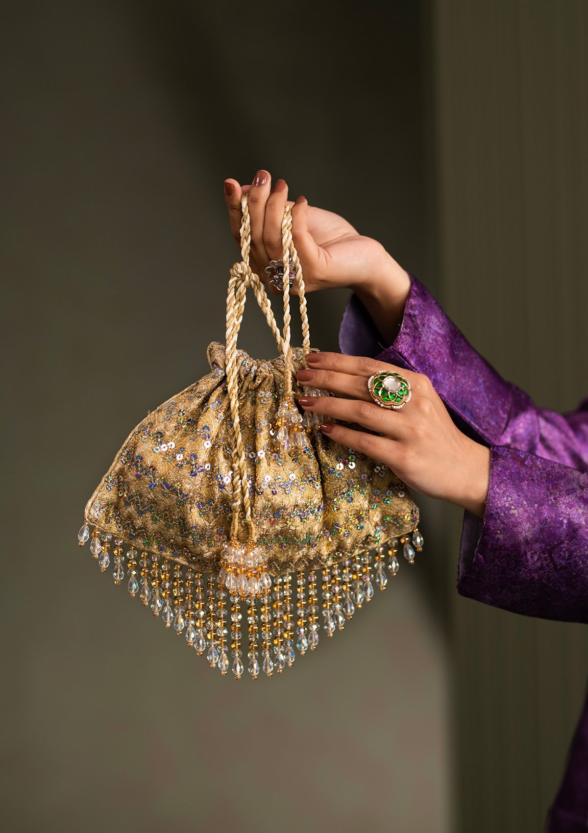 Aik Atelier - Potli - Ivory Jamawaar Maa25