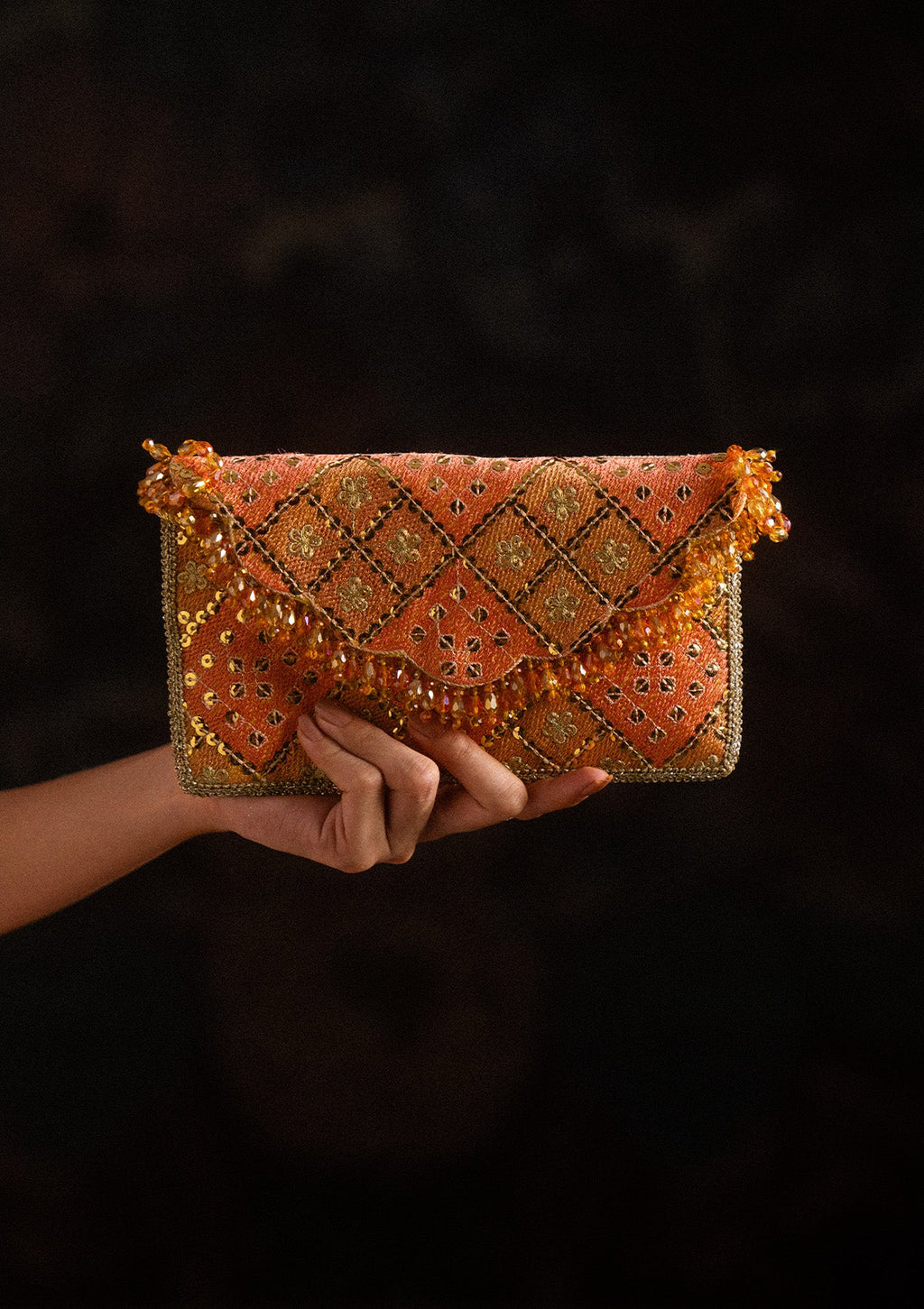 Aik Atelier - Bag - Coral Chatta Patti Sea25