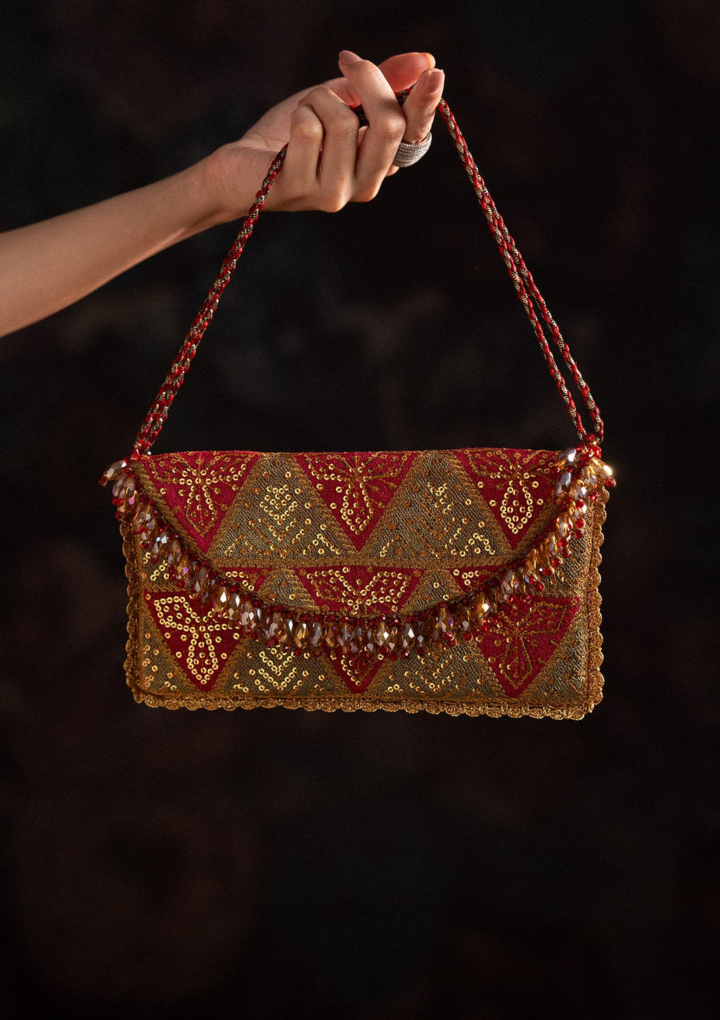 Aik Atelier - Bag - Crimson Chatta Patti Sea25