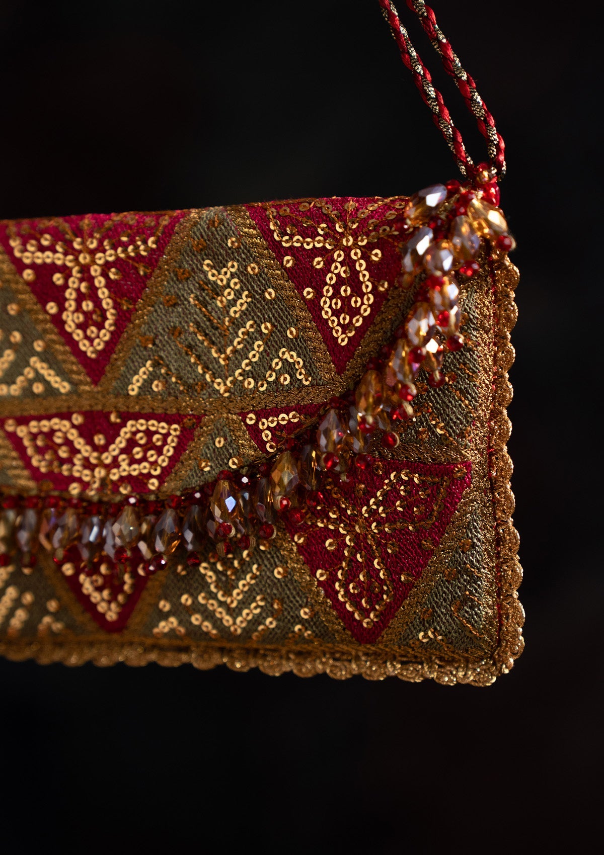 Aik Atelier - Bag - Crimson Chatta Patti Sea25