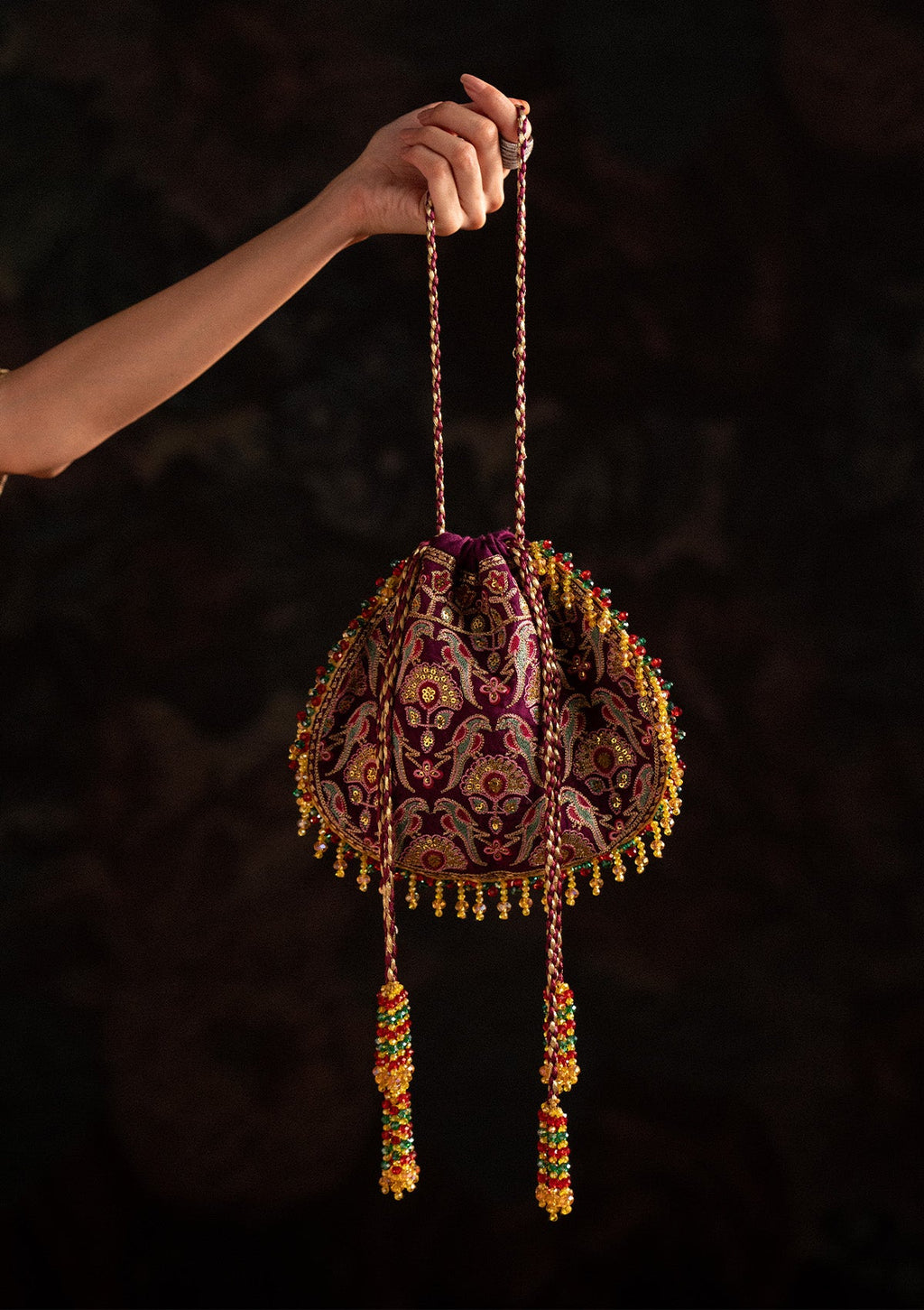 Aik Atelier - Potli - Purple Silk Sea25