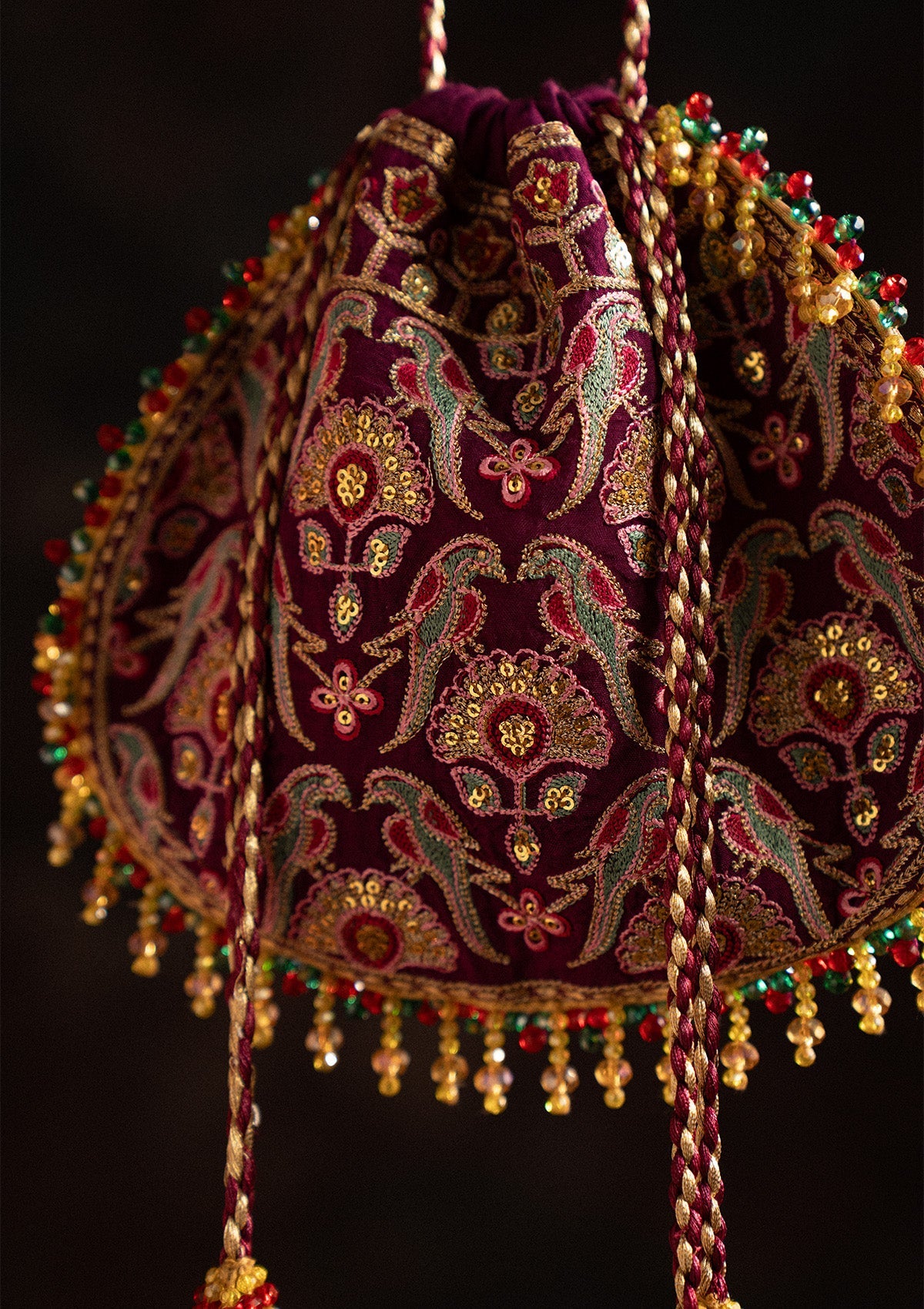 Aik Atelier - Potli - Purple Silk Sea25