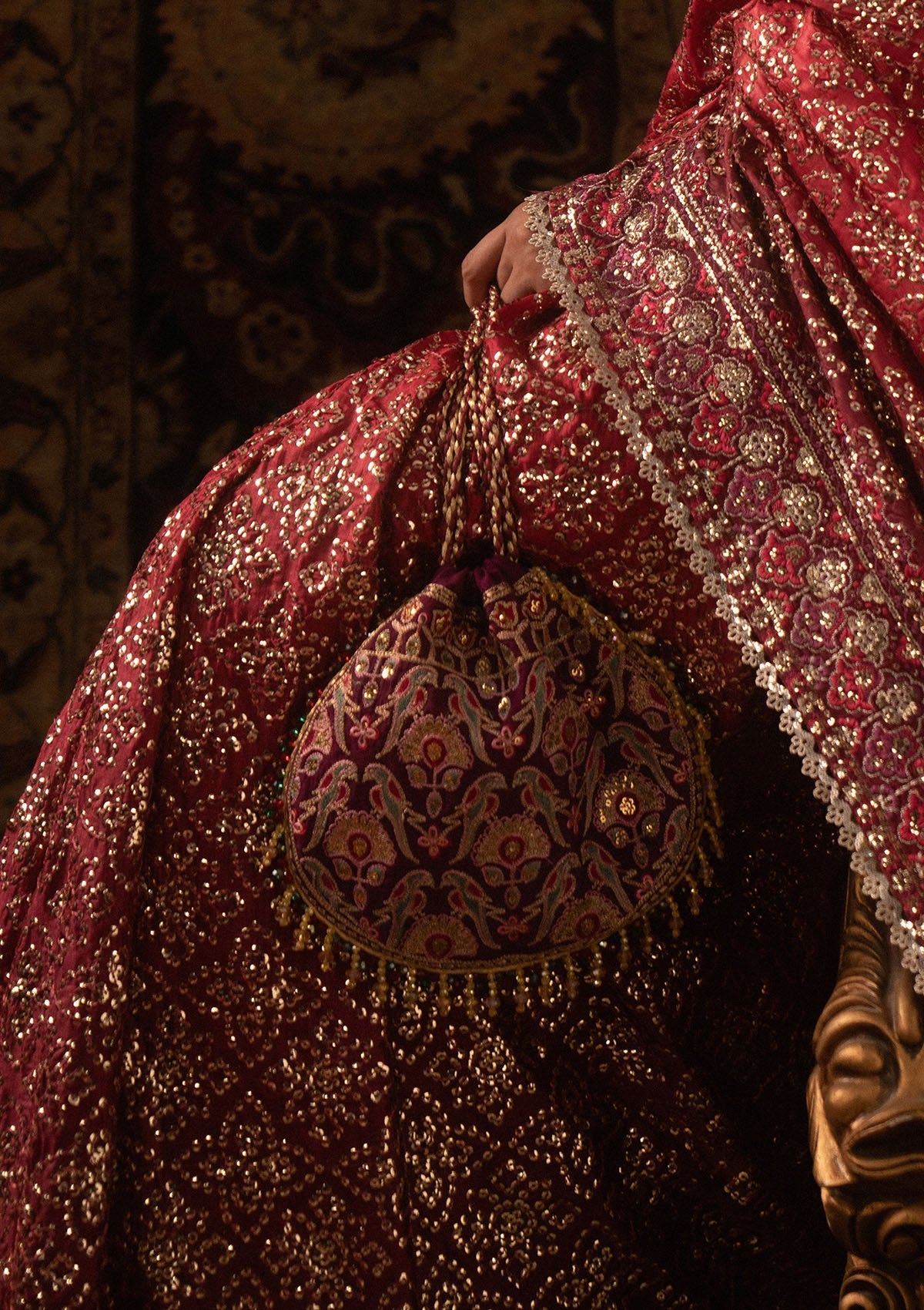 Aik Atelier - Potli - Purple Silk Sea25