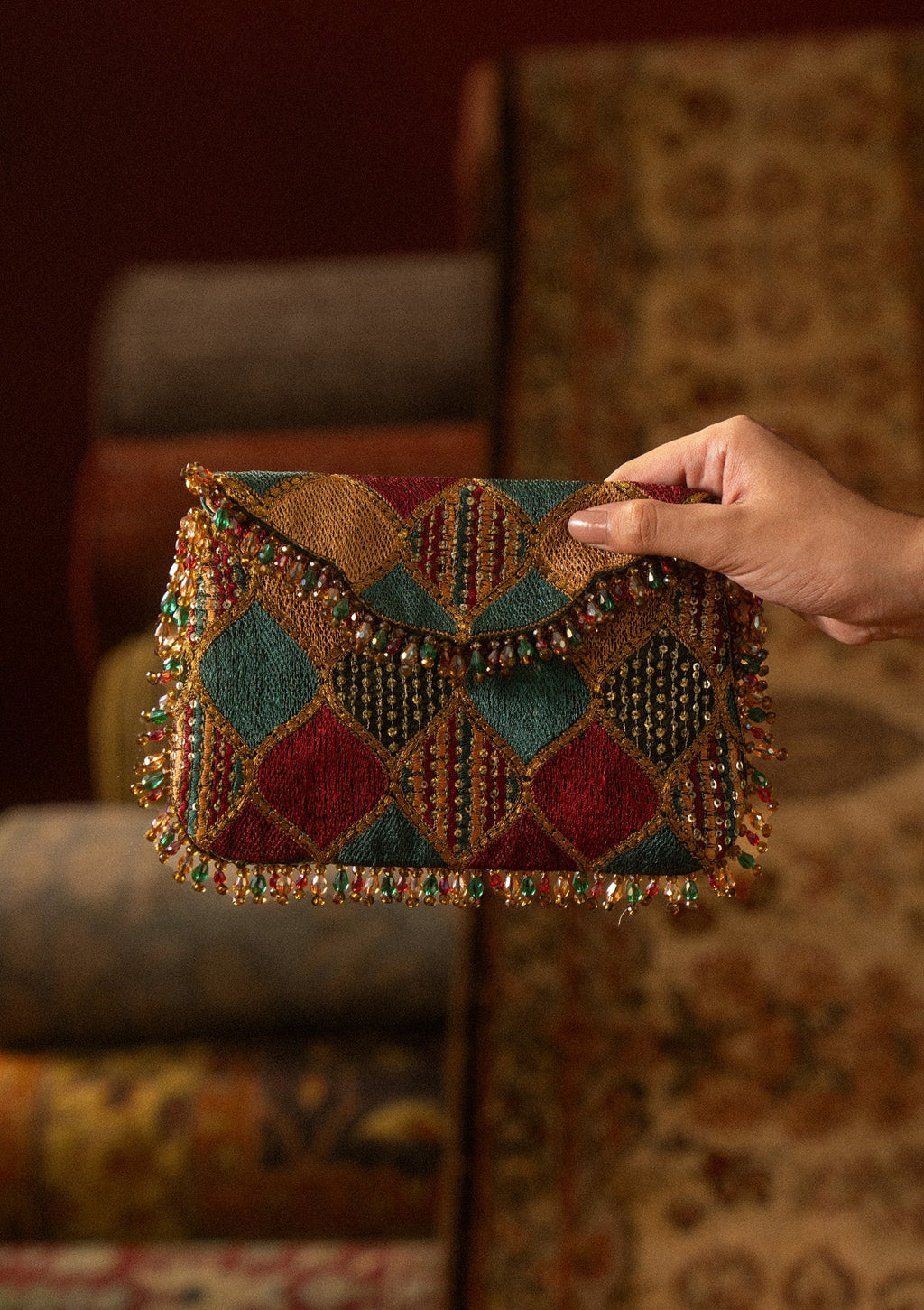 Aik Atelier - Bag - Teal Chatta Patti Sea25