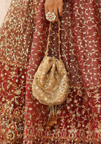 Aik Atelier - Potli - Indian Gold Tissue Wdb24