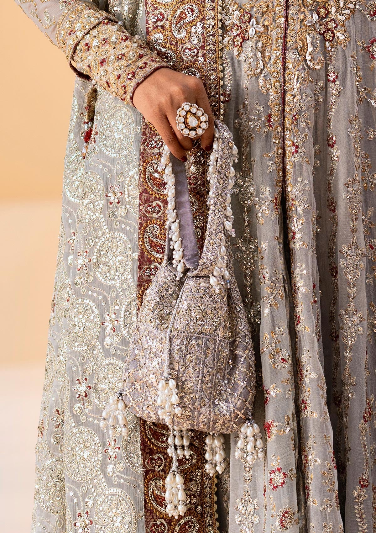 Aik Atelier - Potli - Lilac Jamawaar Wda25