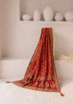 Aik Atelier - Shawl - Red Silk Wdb25