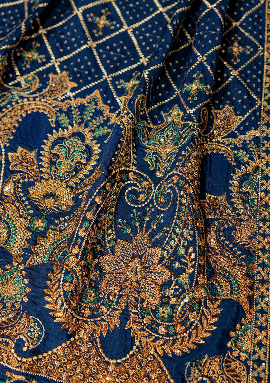 Aik Atelier - Shawl - Royal Blue Silk Wda26