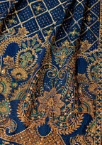Aik Atelier - Shawl - Royal Blue Silk Wda26