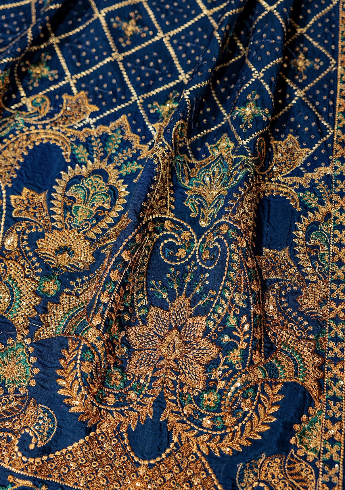 Aik Atelier - Shawl - Royal Blue Silk Wda26