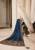 Aik Atelier - Shawl - Royal Blue Silk Wda26