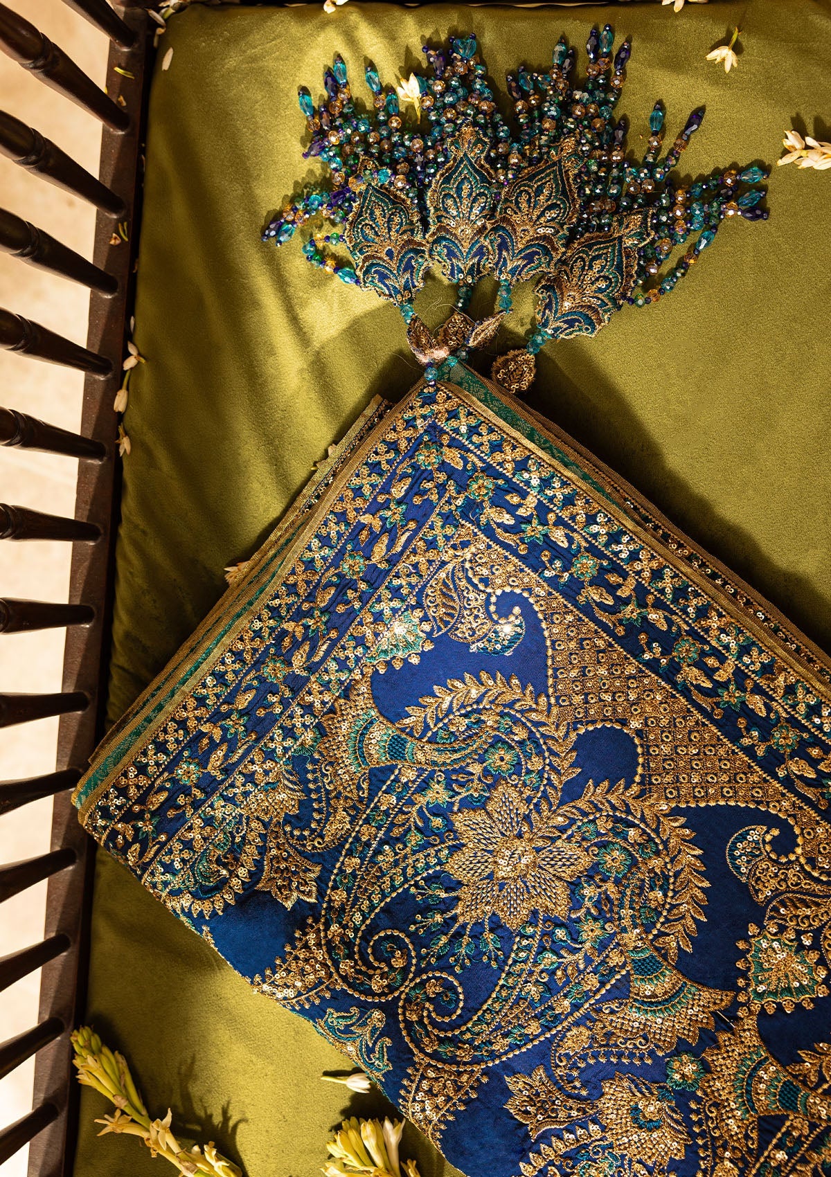 Aik Atelier - Shawl - Royal Blue Silk Wda26